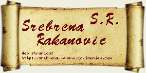 Srebrena Rakanović vizit kartica